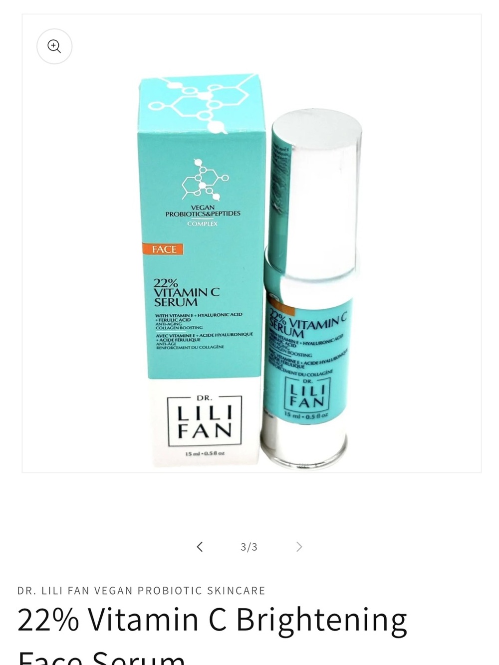 22% Vitamin C Brightening Face Serum - Aqua